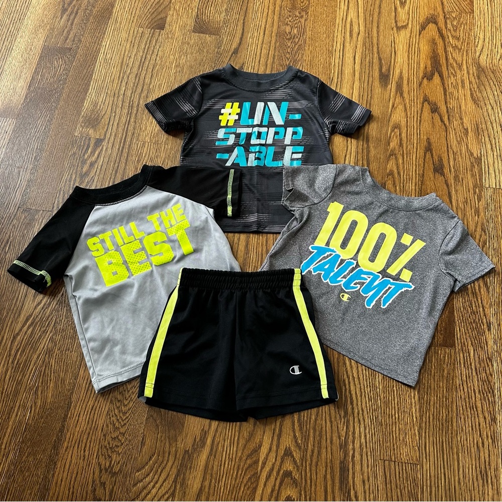 Toddler Athletic Graphic T-Shirts and Shorts Set, size 18M